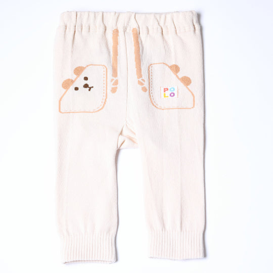 【BABY】のびのびニットパンツ（おしりクマ)