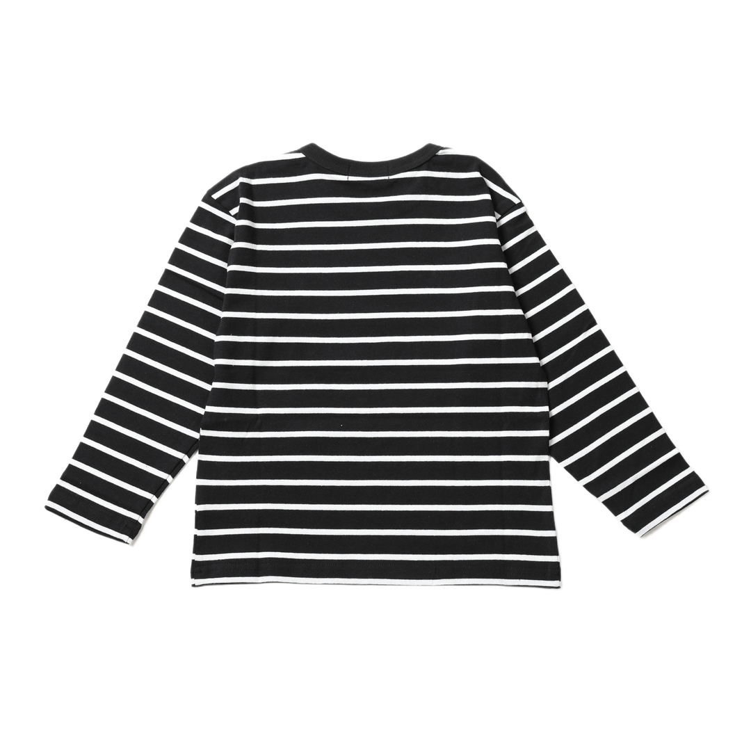 【KIDS】プレイヤー刺繍ボーダーロングTシャツ
