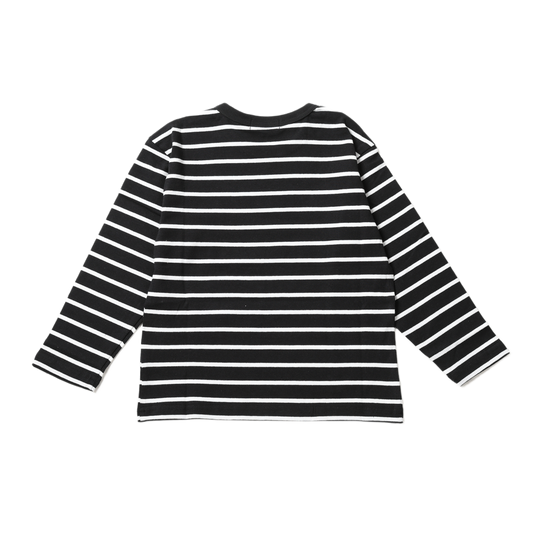 【KIDS】プレイヤー刺繍ボーダーロングTシャツ