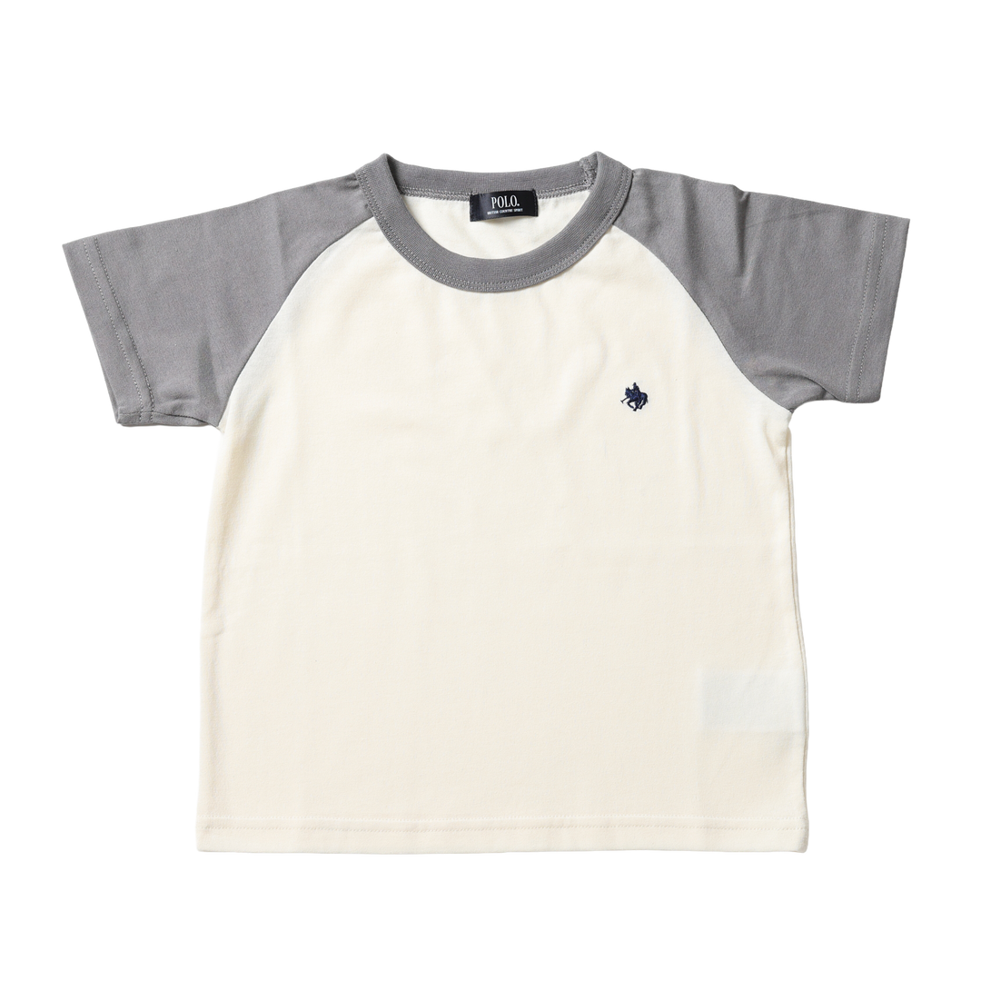 【KIDS】ラグラン配色Tシャツ