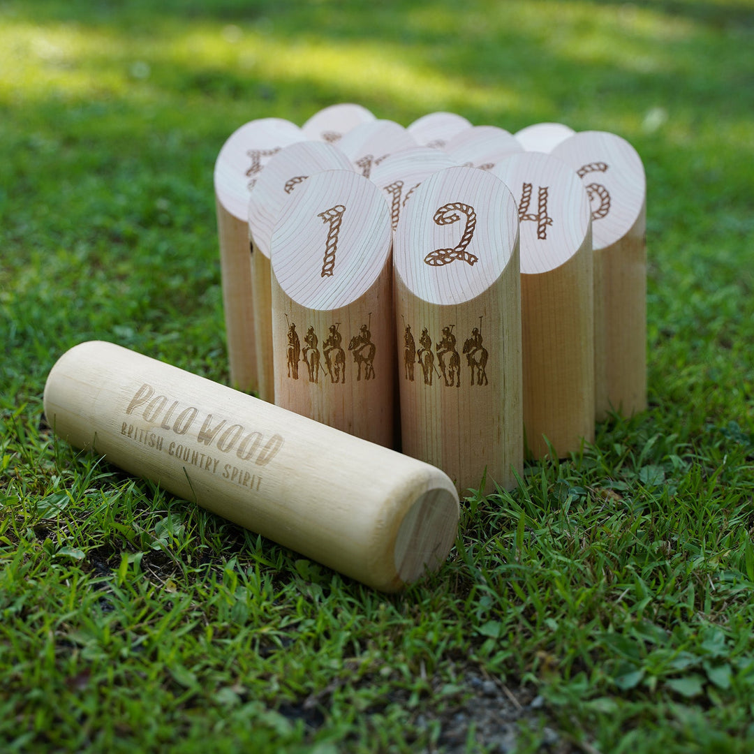 【POLO WOOD】吉野ひのき モルックゲームセット(モルッカーリ、バッグ付きセット)