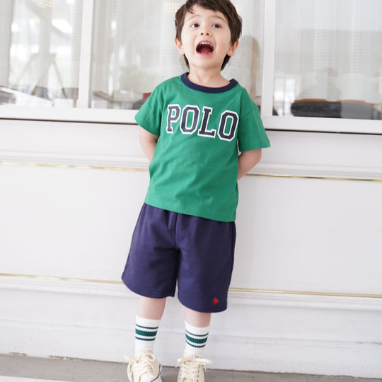 【KIDS】プレイヤー刺繍裏毛ショートパンツ