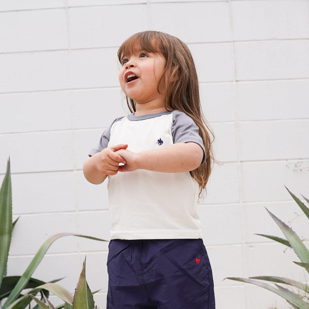 【KIDS】ラグラン配色Tシャツ
