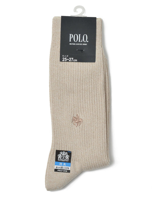 【MEN’S】POLOワンポイントリブソックス
