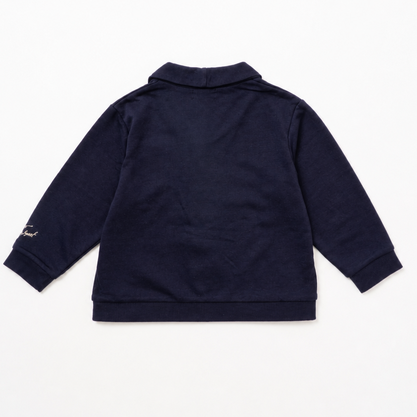 【BABY】カレッジワッペン 裏毛カーディガン