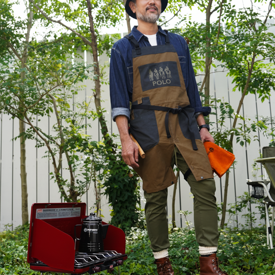 【MEN’S】難燃繊維”モダクリル”アウトドアワークエプロン【POLO】