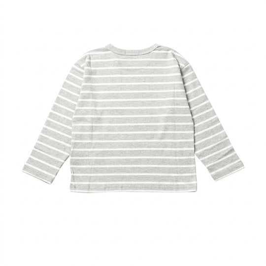 【KIDS】プレイヤー刺繍ボーダーロングTシャツ