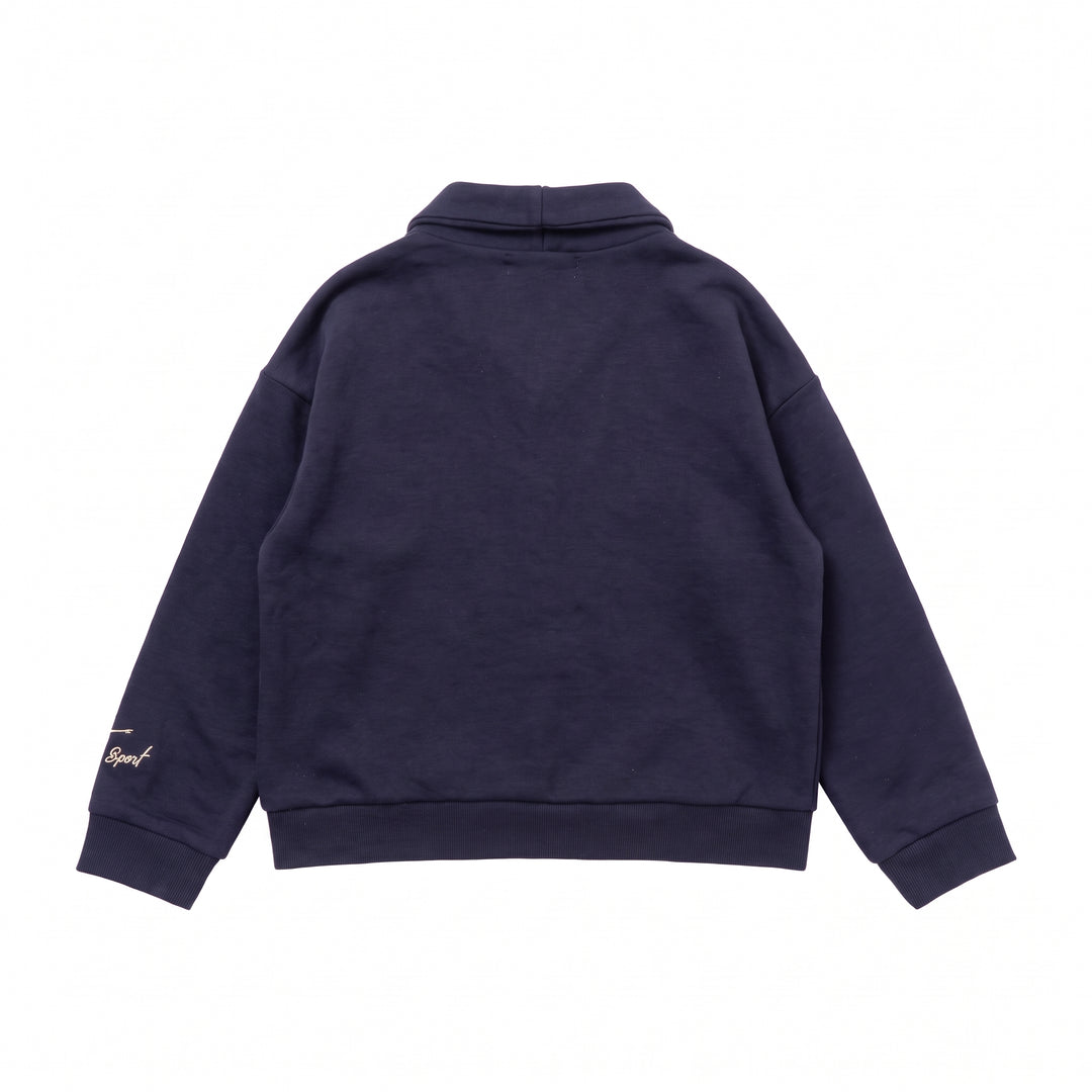 【KIDS】カレッジワッペン 裏毛カーディガン