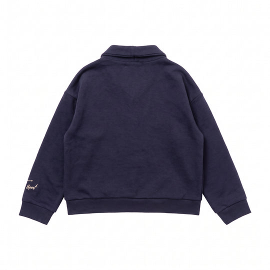 【KIDS】カレッジワッペン 裏毛カーディガン