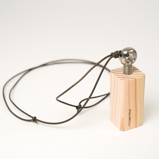 【POLO WOOD】吉野ひのき・バードコール（革紐付き）